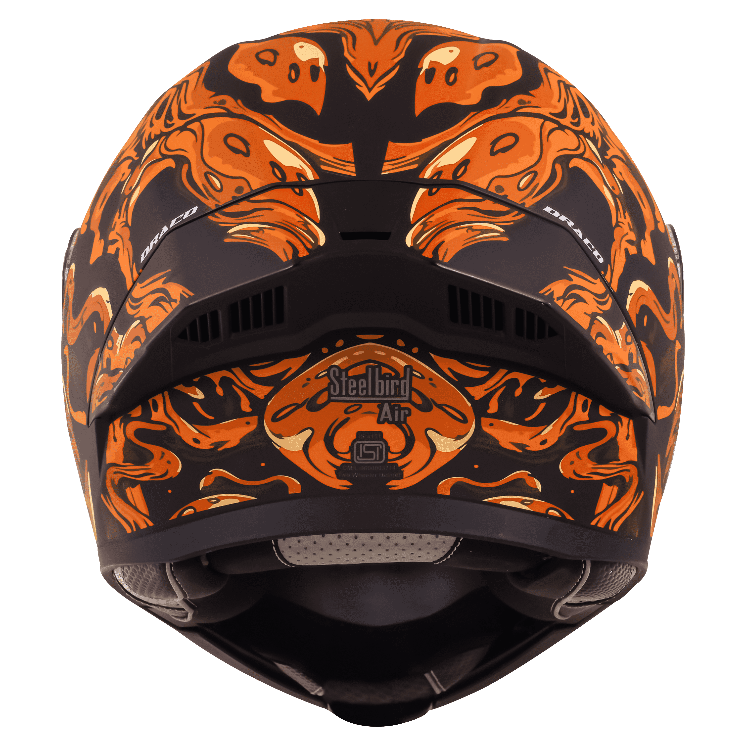 SBA-20 ISS DRACO GLOSSY BLACK WITH ORANGE